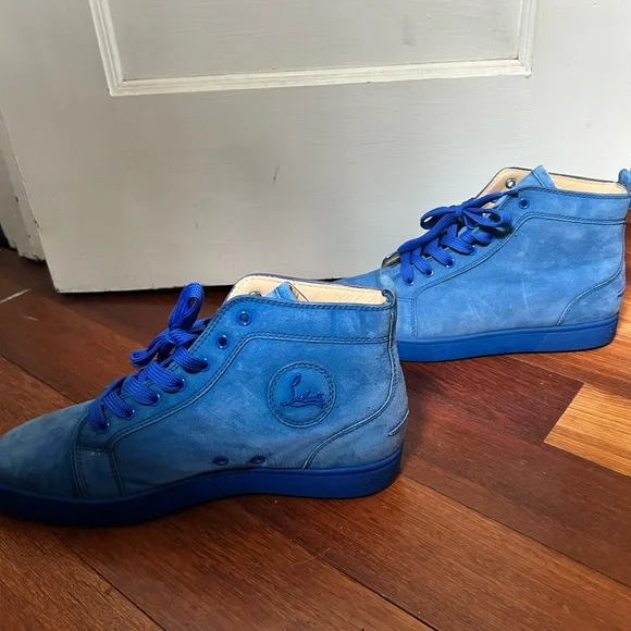 【超美品！】 Christian Louboutin スニーカー ブルー 青 楽天市場】Christian Louboutin クリスチャンルブタン Christian